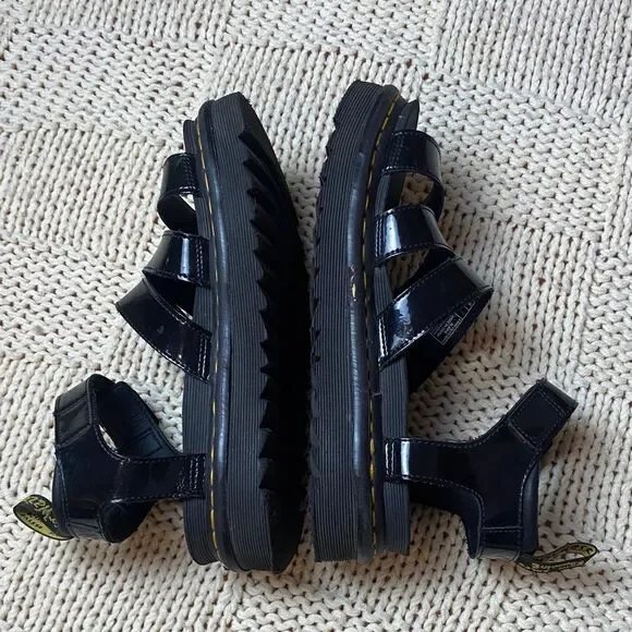 Doc Martens Black Blair Hydro Gladiator Sandals Size 8 - Picture 4 of 9